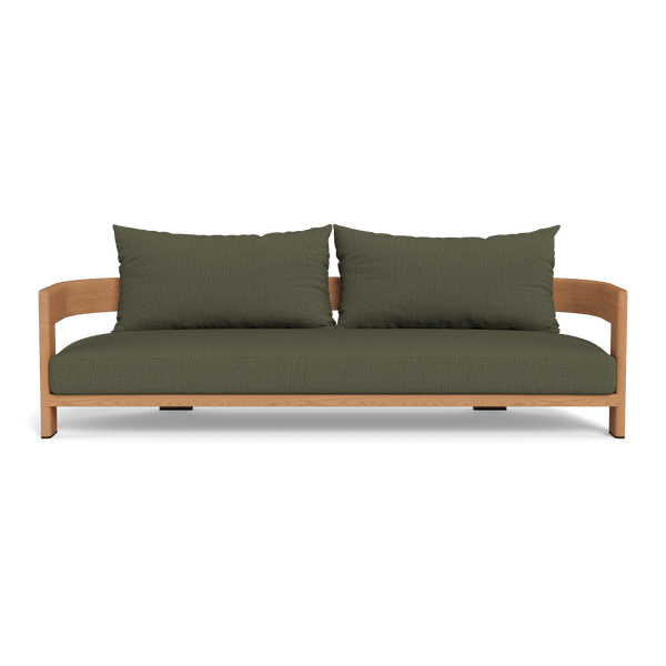 Victoria Teak 3 Seat Sofa | Teak Natural, Stirling Moss,