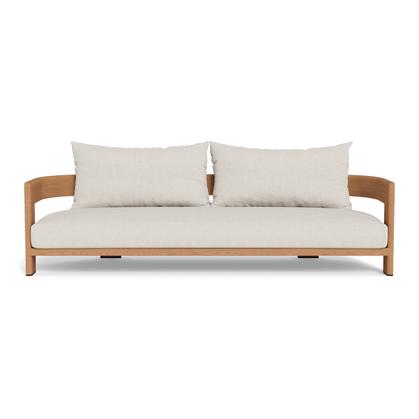 Victoria Teak 3 Seat Sofa | Teak Natural, Stirling Sanddollar,