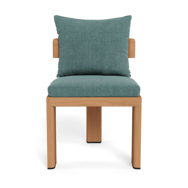 Victoria Teak Armless Dining Chair | Teak Natural, Altona Dew,
