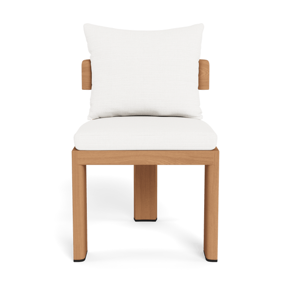 Victoria Teak Armless Dining Chair | Teak Natural, Monterey Chalk,