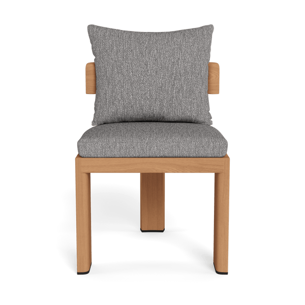 Victoria Teak Armless Dining Chair | Teak Natural, Pebble Fog,