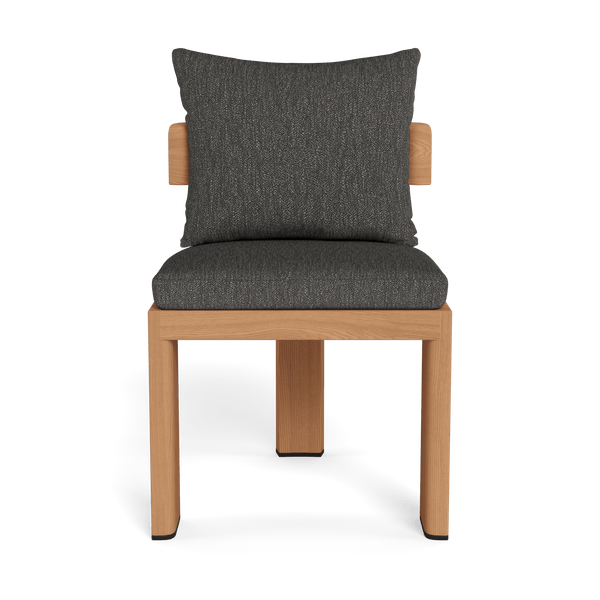 Victoria Teak Armless Dining Chair | Teak Natural, Pebble Smoke,