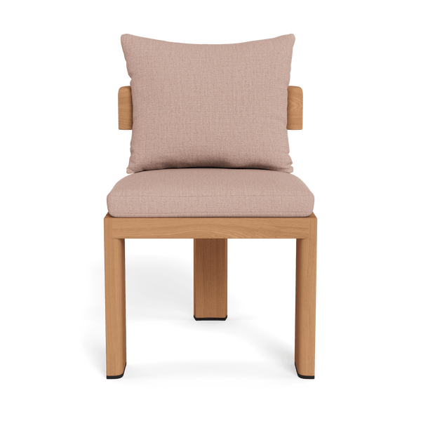 Victoria Teak Armless Dining Chair | Teak Natural, Stirling Powder,