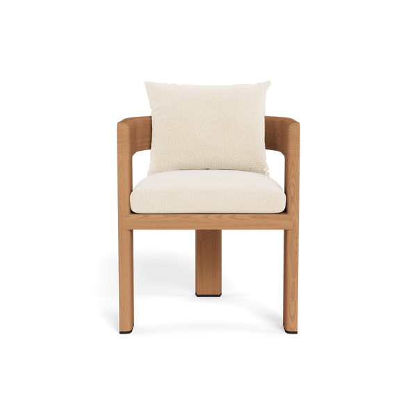Victoria Teak Dining Chair | Teak Natural, Marley Parchment,