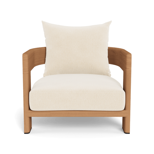 Victoria Teak Lounge Chair | Teak Natural, Marley Parchment,