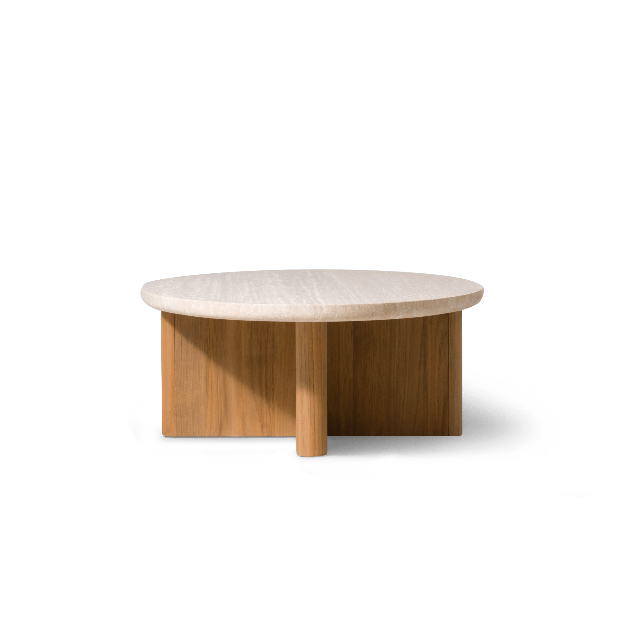 Victoria Teak Oval Stone Coffee Table