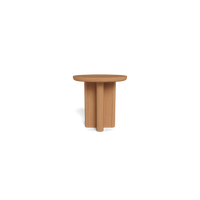 Victoria Teak Round Slatted Side Table
