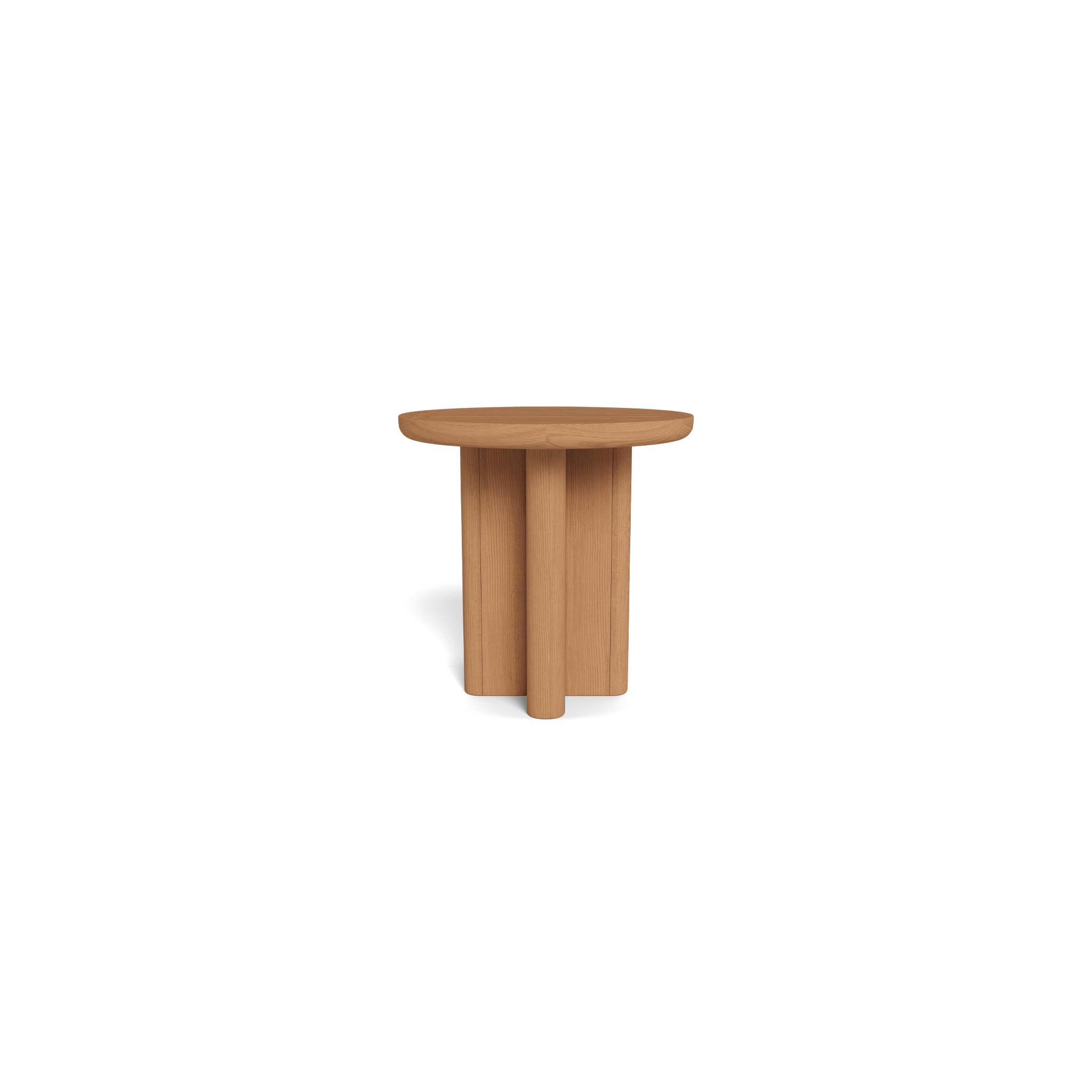 Victoria Teak Round Slatted Side Table