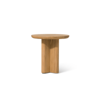 Victoria Teak Round Slatted Side Table