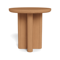Victoria Teak Round Slatted Side Table