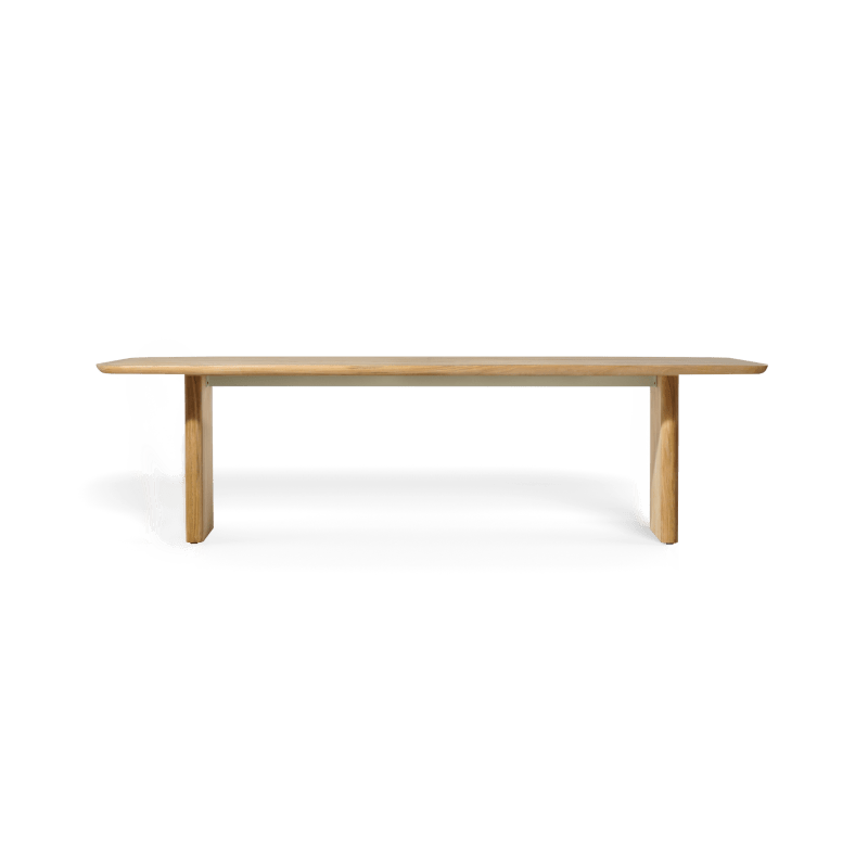 Victoria Teak Slatted Dining Table 108"