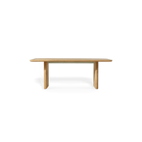 Victoria Teak Slatted Dining Table 81"