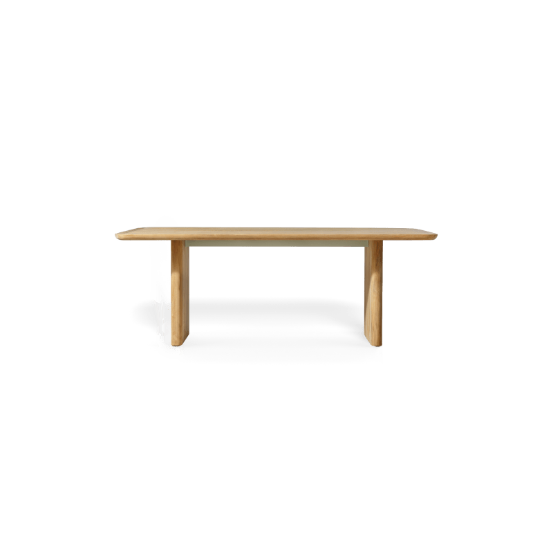 Victoria Teak Slatted Dining Table 81"