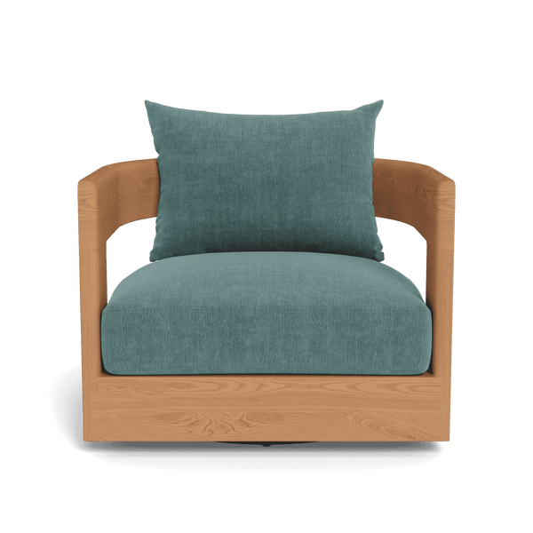 Victoria Teak Swivel Lounge Chair | Teak Natural, Altona Dew,