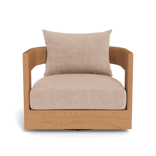 Victoria Teak Swivel Lounge Chair | Teak Natural, Altona Sand,