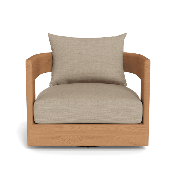Victoria Teak Swivel Lounge Chair | Teak Natural, Monterey Sand,