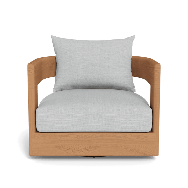 Victoria Teak Swivel Lounge Chair | Teak Natural, Monterey Silver,