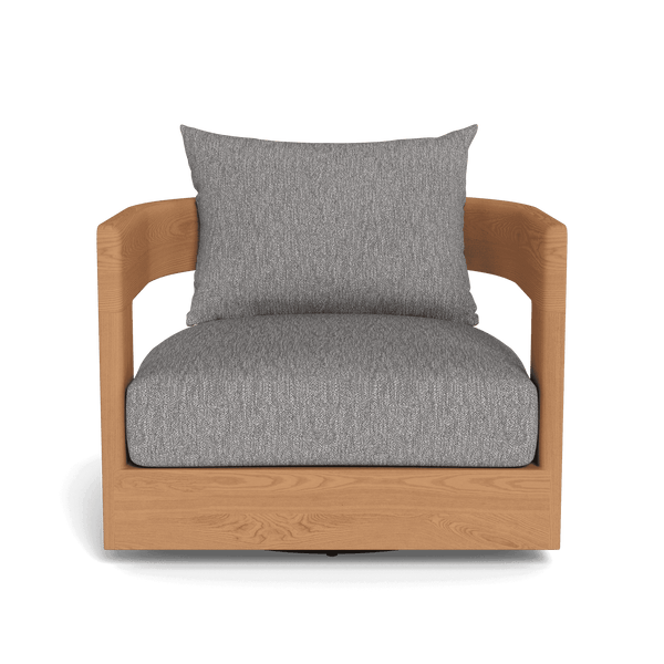 Victoria Teak Swivel Lounge Chair | Teak Natural, Pebble Fog,