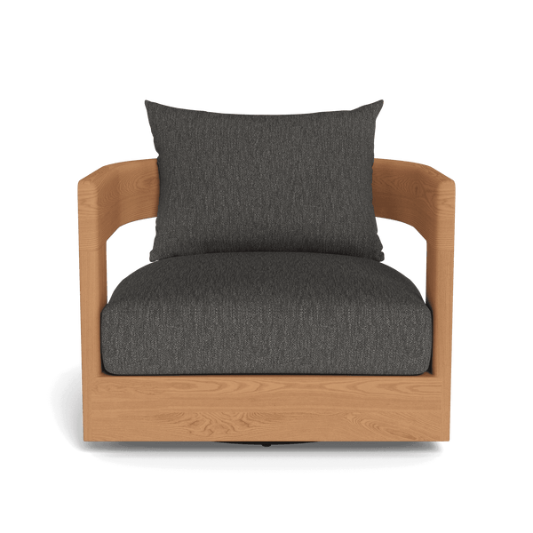 Victoria Teak Swivel Lounge Chair | Teak Natural, Pebble Smoke,