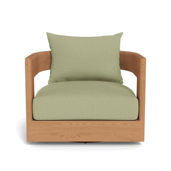 Victoria Teak Swivel Lounge Chair | Teak Natural, Stirling Sage,