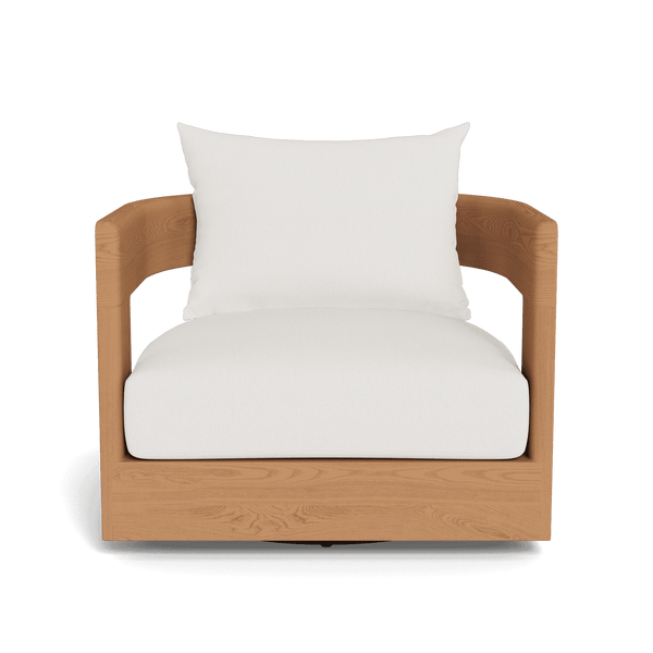 Victoria Teak Swivel Lounge Chair | Teak Natural, Stirling Salt,