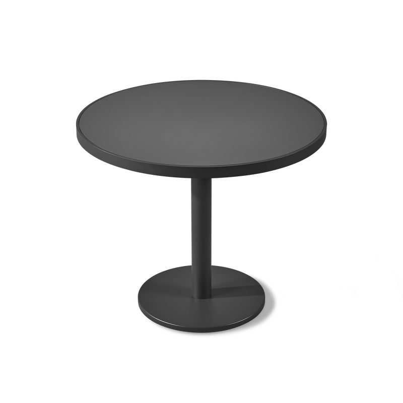 Vienna 36" Round Bistro Table | Aluminum Asteroid, HPCL Charcoal,