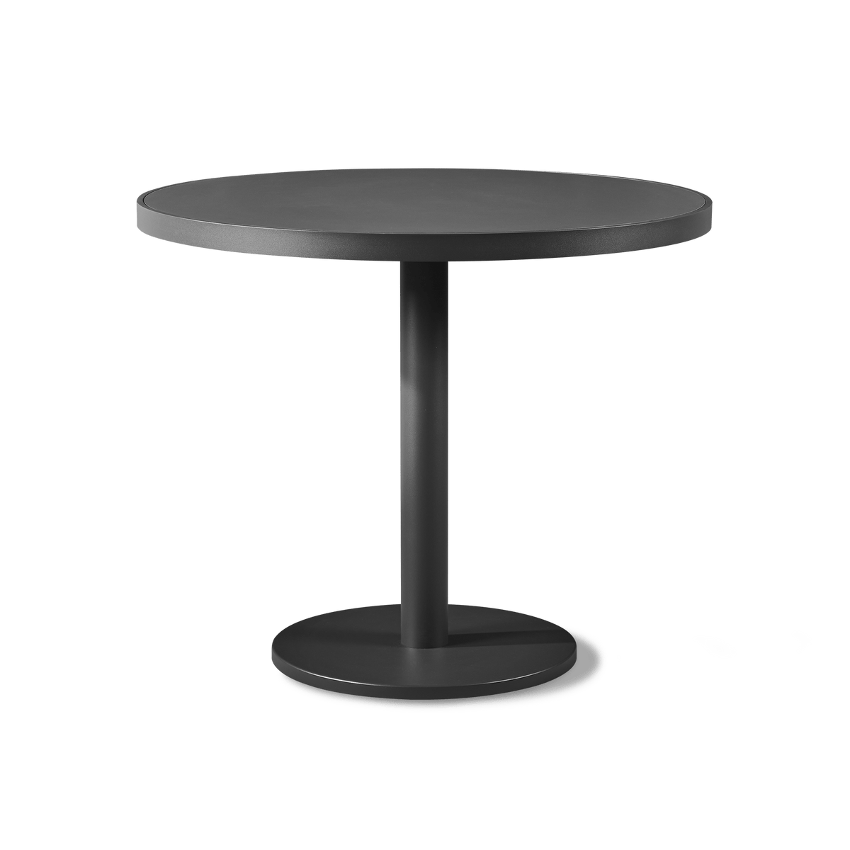 Vienna 36" Round Bistro Table | Aluminum Asteroid, HPCL Charcoal,