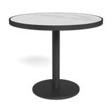 Vienna 36" Round Bistro Table | Aluminum Asteroid, Laminam Bianco,