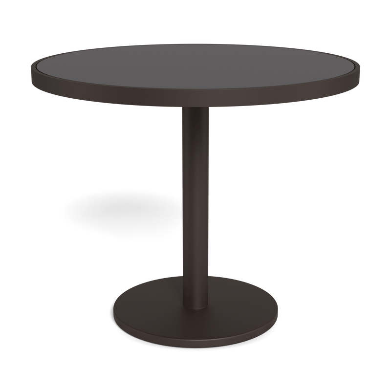 Vienna 36" Round Bistro Table | Aluminum Bronze, HPCL Charcoal,