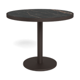 Vienna 36" Round Bistro Table | Aluminum Bronze, Laminam Noir,