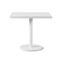 Vienna 36" Square Bistro Table | Aluminum White, HPCL White,
