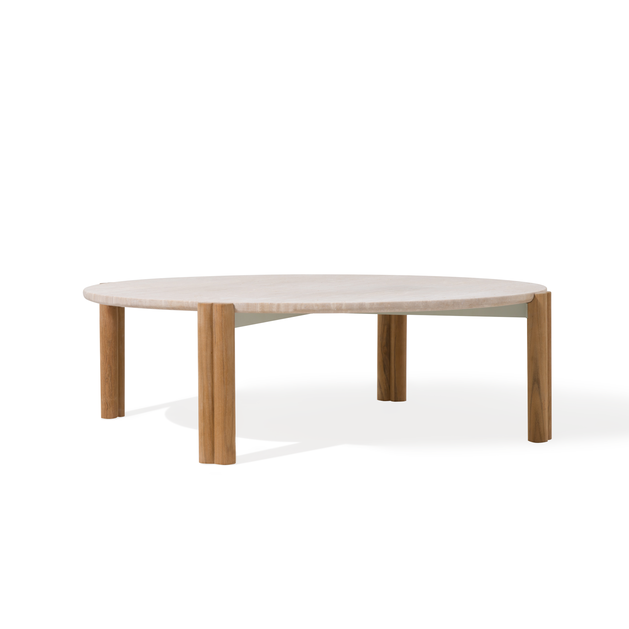 Στρογγυλό τραπεζάκι σαλονιού Cove Teak