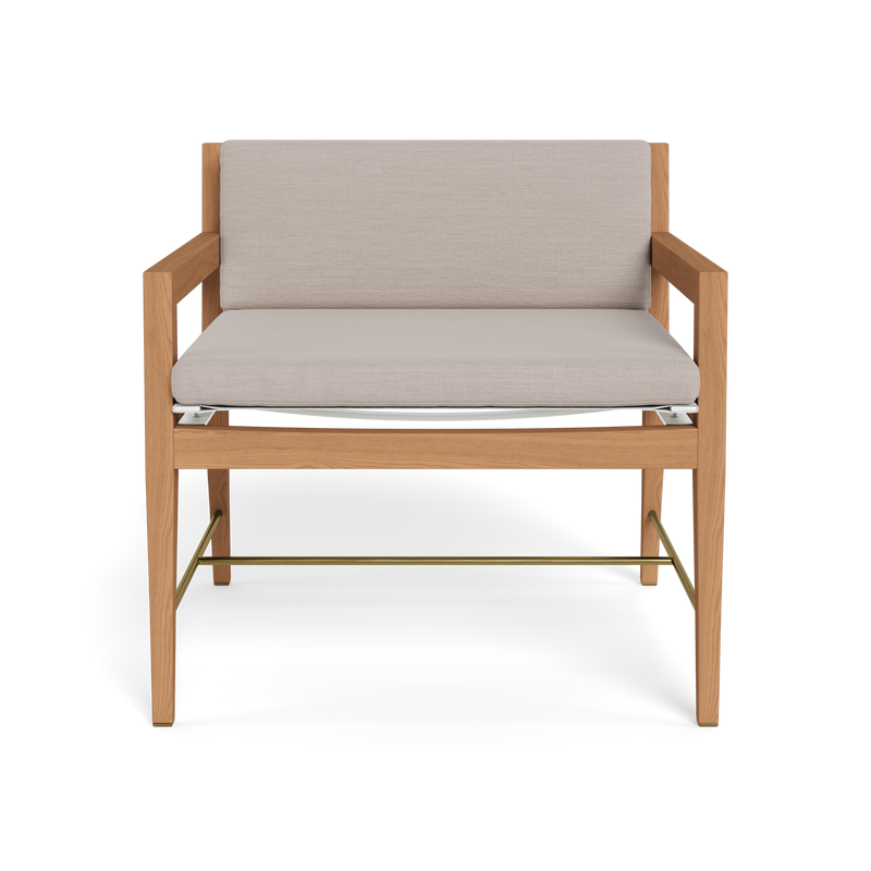 Byron Lounge Chair | Teak Natural, Panama Marble, Batyline White