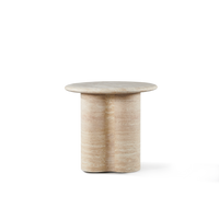 Porto Travertine Round Side Table