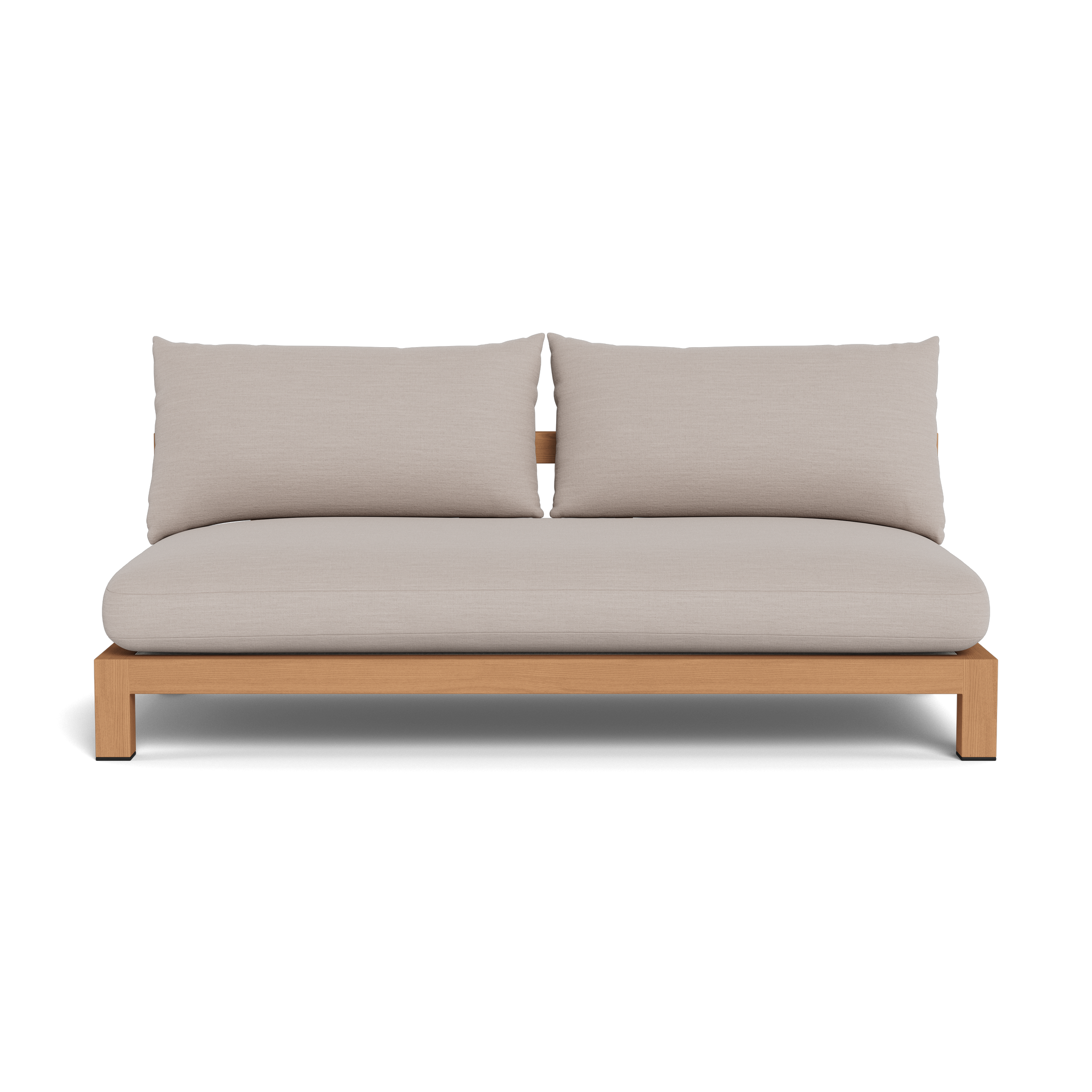 Pacific Teak 2 Seat Armless Sofa