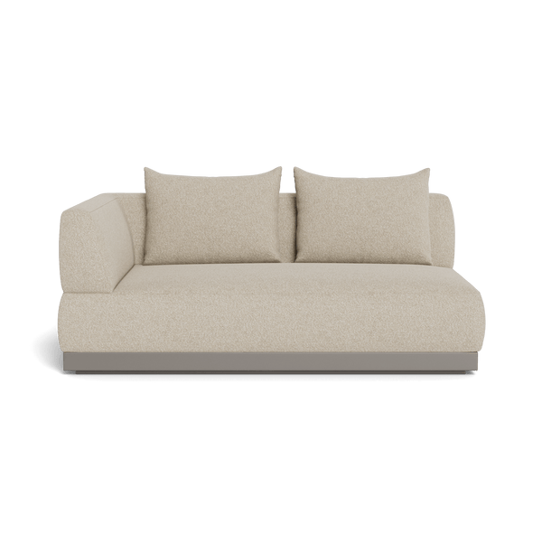 Amalfi 2 Seat 1 Arm Left | Aluminum Taupe, Siesta Taupe,