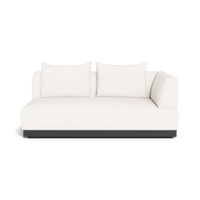 Amalfi 2 Seat 1 Arm Right | Aluminum Asteroid, Panama Blanco,