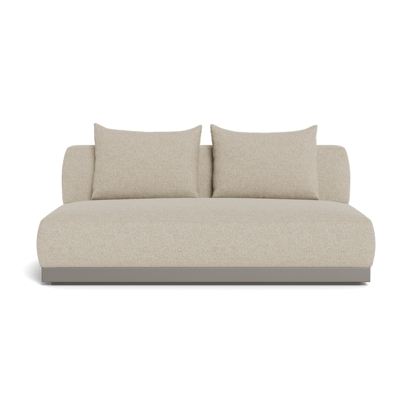 Amalfi 2 Seat Armless Sofa | Aluminum Taupe, Siesta Taupe,