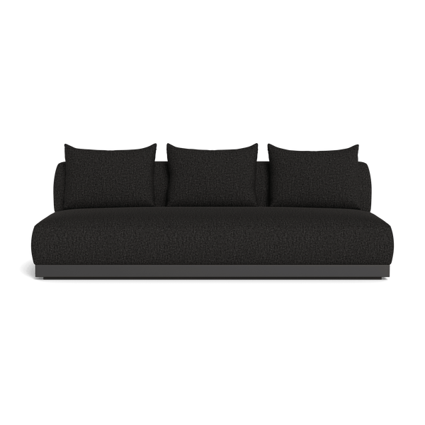 Amalfi 3 Seat Armless Sofa | Aluminum Asteroid, Copacabana Midnight,