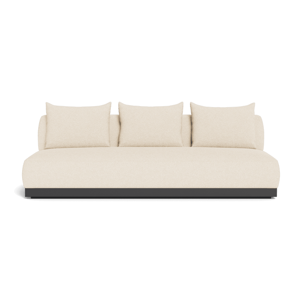 Amalfi 3 Seat Armless Sofa | Aluminum Asteroid, Riviera Sand,