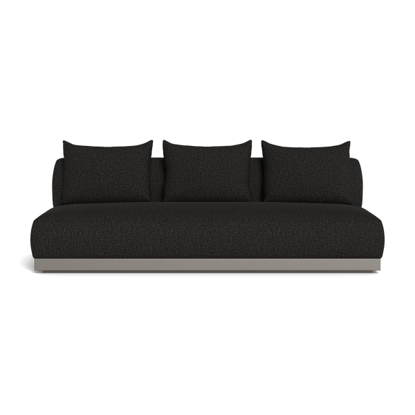 Amalfi 3 Seat Armless Sofa | Aluminum Taupe, Copacabana Midnight,