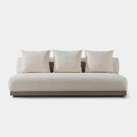 Amalfi 3 Seat Armless Sofa | Aluminum Taupe, Riviera Sand,