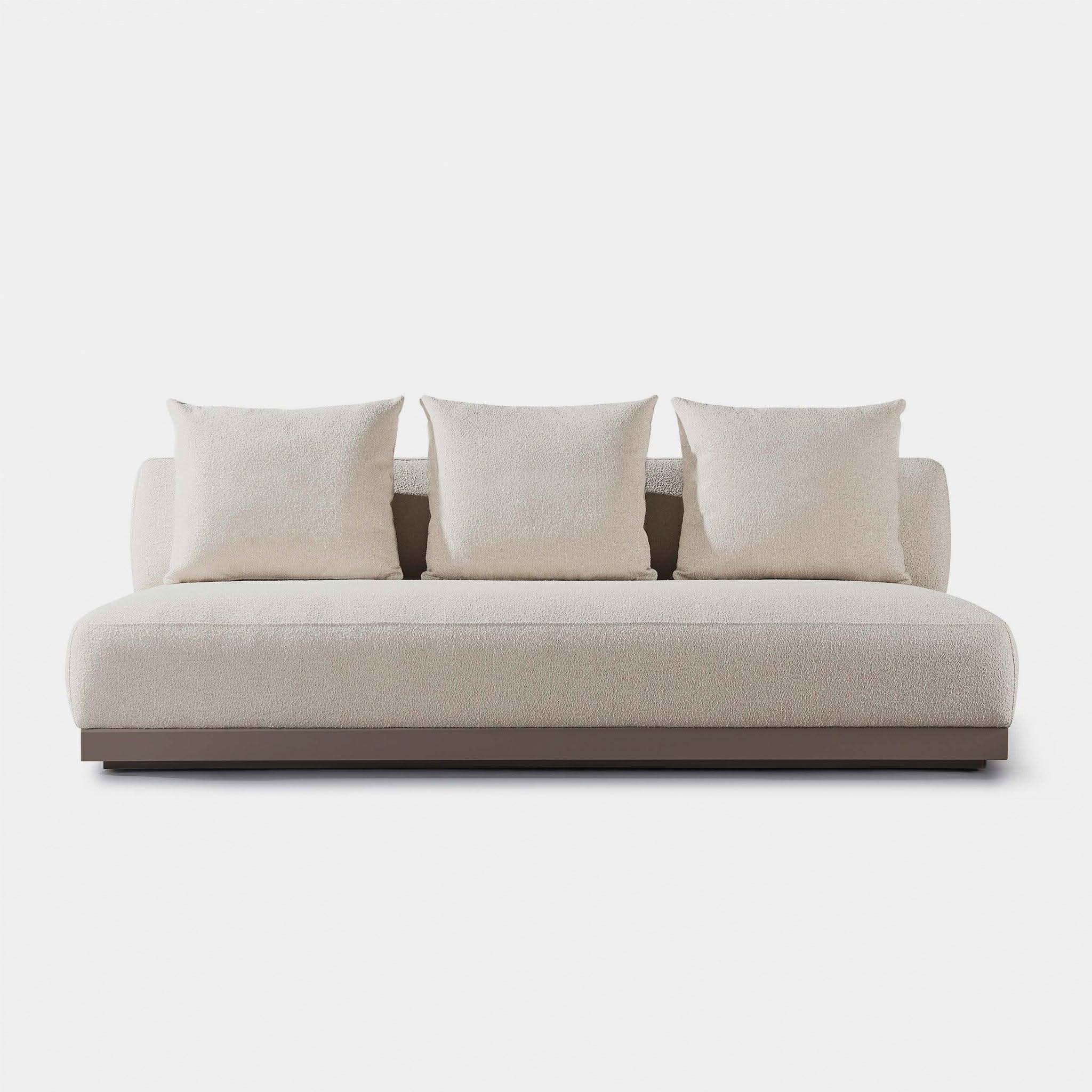 Amalfi 3 Seat Armless Sofa | Aluminum Taupe, Riviera Sand,