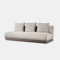Amalfi 3 Seat Armless Sofa | Aluminum Taupe, Riviera Sand,