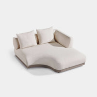 Amalfi Curved Chaise Right | Aluminum Taupe, Riviera Sand,