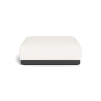 AMALFI OTTOMAN | Aluminum Asteroid, Panama Blanco,