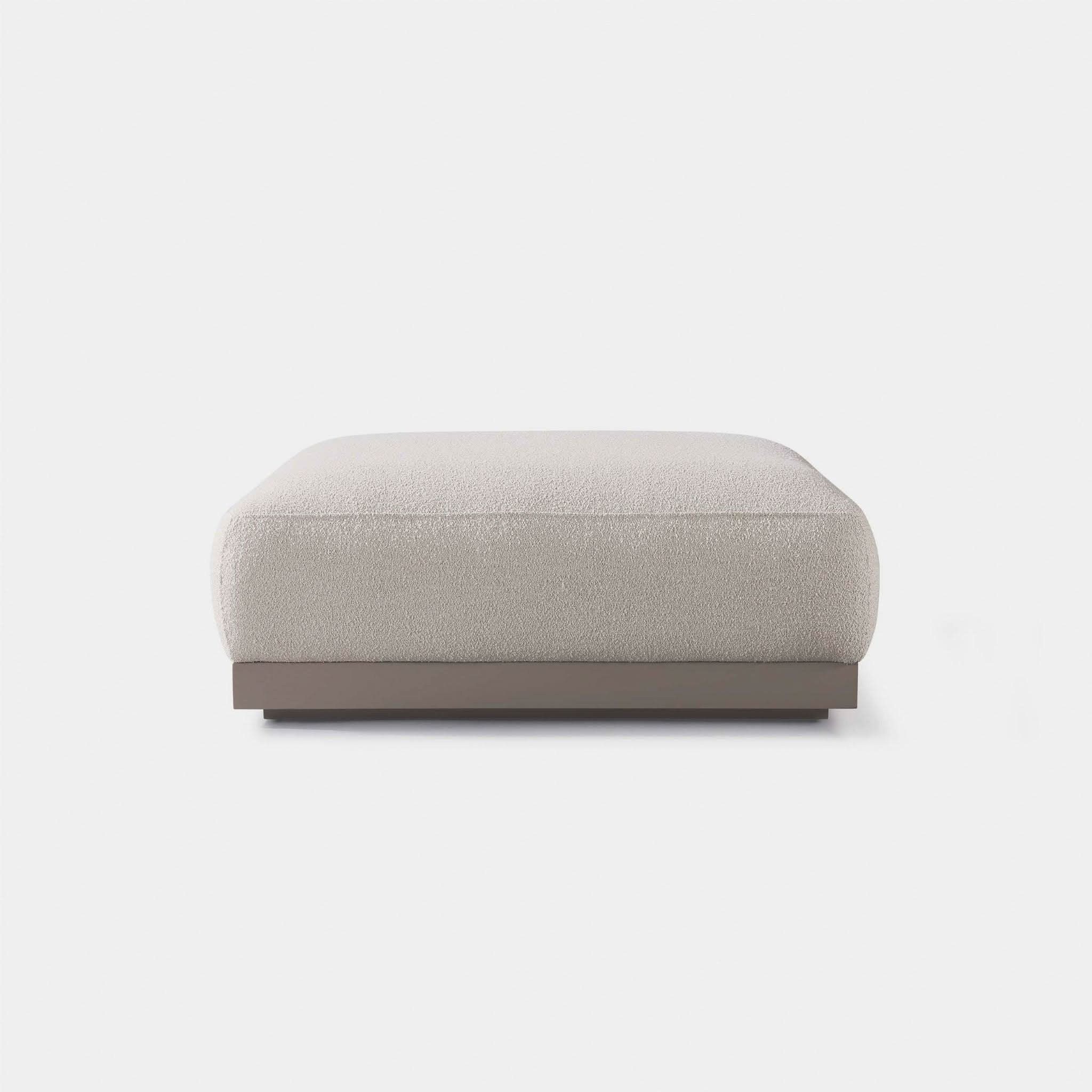 AMALFI OTTOMAN | Aluminum Taupe, Riviera Sand,