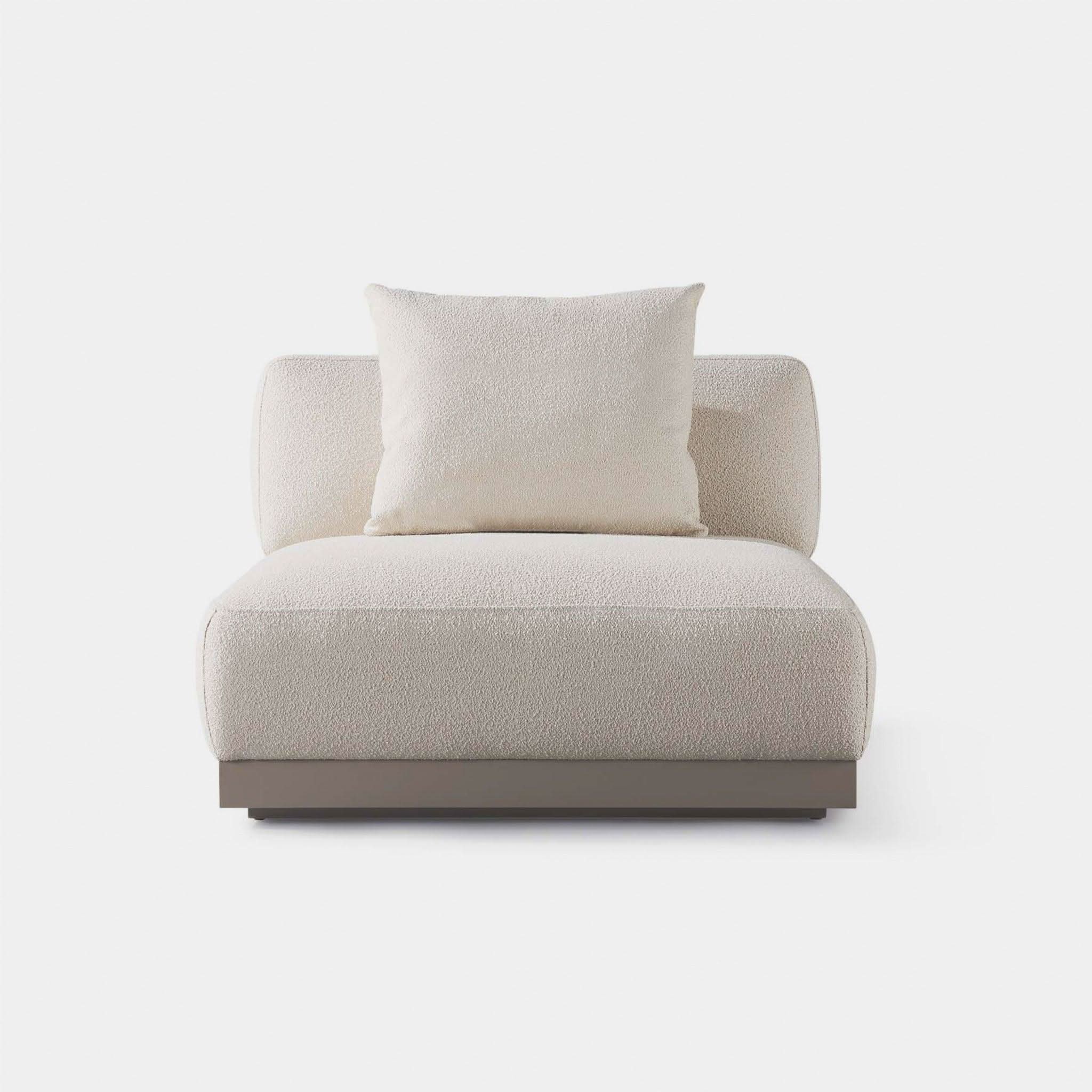 Amalfi Swivel Armless Chair | Aluminum Taupe, Riviera Sand,