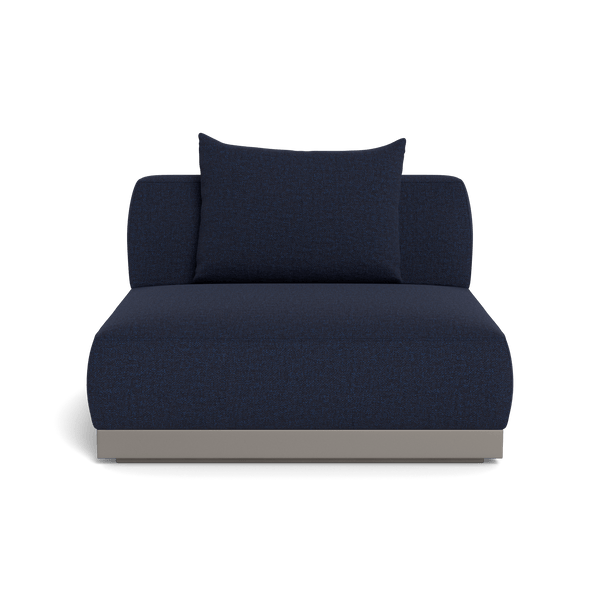 Amalfi Swivel Armless Chair | Aluminum Taupe, Siesta Indigo,