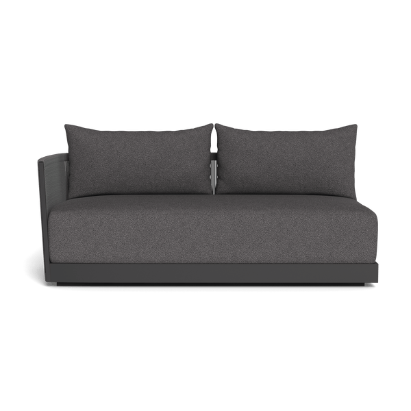 Antigua 2 Seat 1 Arm Left | Aluminum Asteroid, Riviera Slate, Rope Dark Grey
